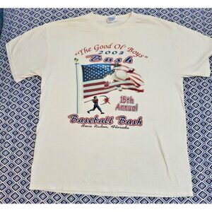 Vintage 2003 Bush Baseball Bash Boca Raton Florida Men's Size T-shirt Medium
